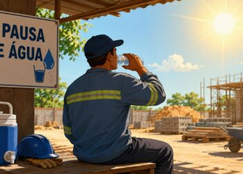 Pausas à sombra e hidratação regular ajudam a proteger os rins durante jornadas sob calor intenso.