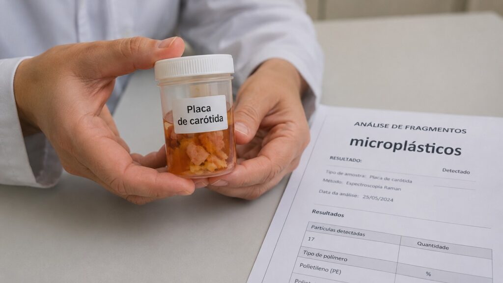 A presença de partículas plásticas em placas de carótida virou um novo alerta para pesquisas cardiovasculares.