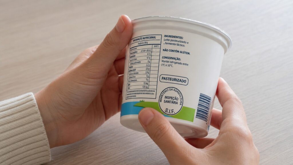 O rótulo ajuda a identificar produtos lácteos mais seguros para consumo.