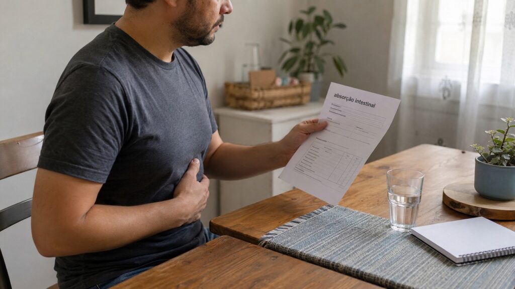 Sintomas digestivos podem ajudar a explicar por que os níveis de vitamina D continuam baixos.