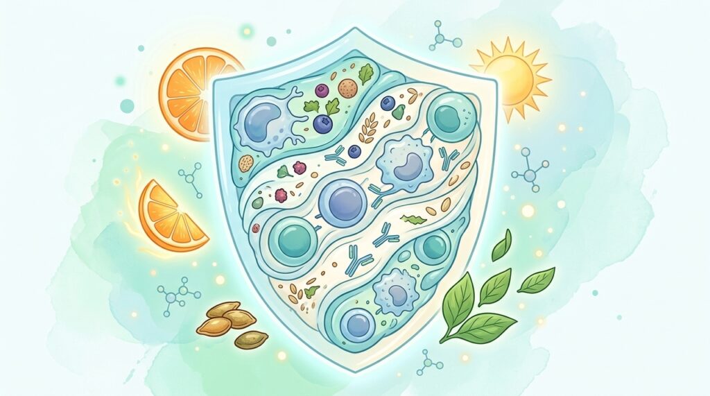 A maioria das pessoas se concentra em frutas cítricas quando pensa em imunidade, mas é importante variar os alimentos para também incluir fontes de zinco e vitamina D