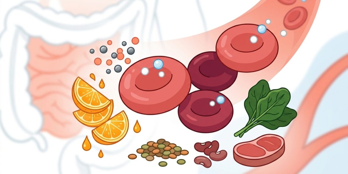 Anemia ferropriva: O que comer para aumentar a absorção de ferro e recuperar a energia?