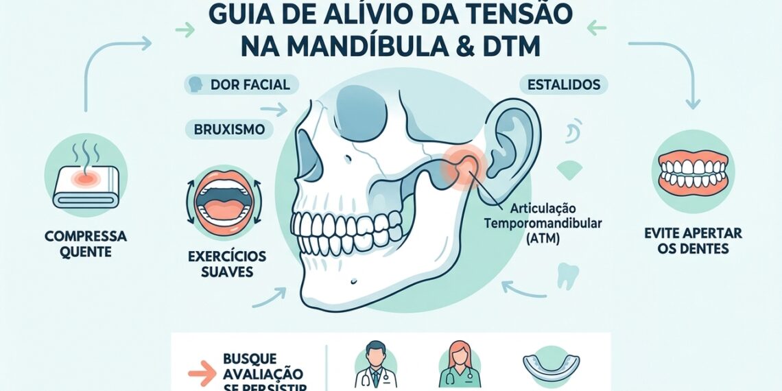 Cinco dicas simples de autocuidado para aliviar a dor e a tensão na mandíbula causadas pela "disfunção temporomandibular”