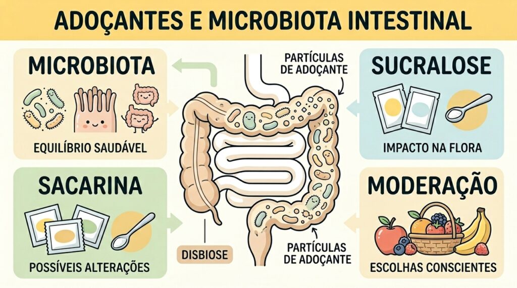 O que o consumo diário de adoçante faz ao seu intestino