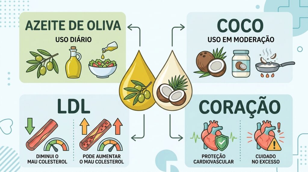 É o azeite de oliva ou o óleo de coco? Qual é o melhor para cozinhar todos os dias?