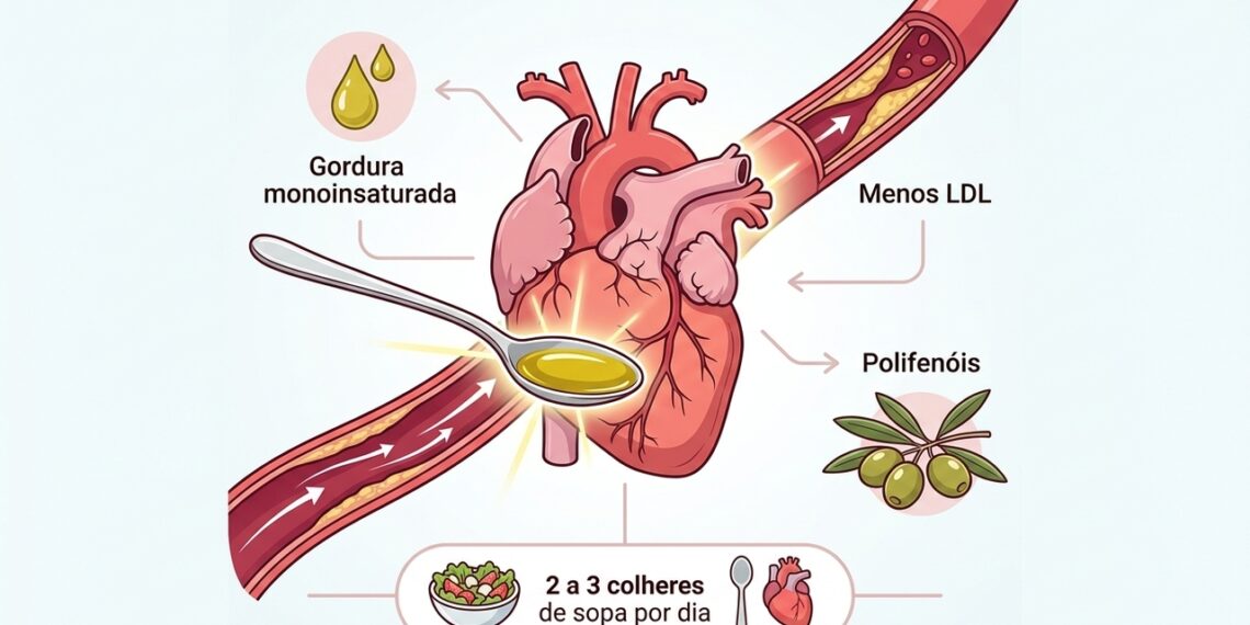 O que o consumo de azeite de oliva faz ao coração e ao controle do colesterol