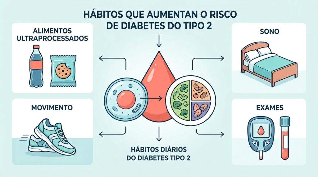 Hábitos discretos associados ao desenvolvimento da diabetes tipo 2