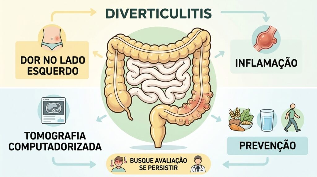 O que acontece quando o intestino tem bolsas inflamadas, quais são os sintomas e quais os tratamentos existentes: diverticulite