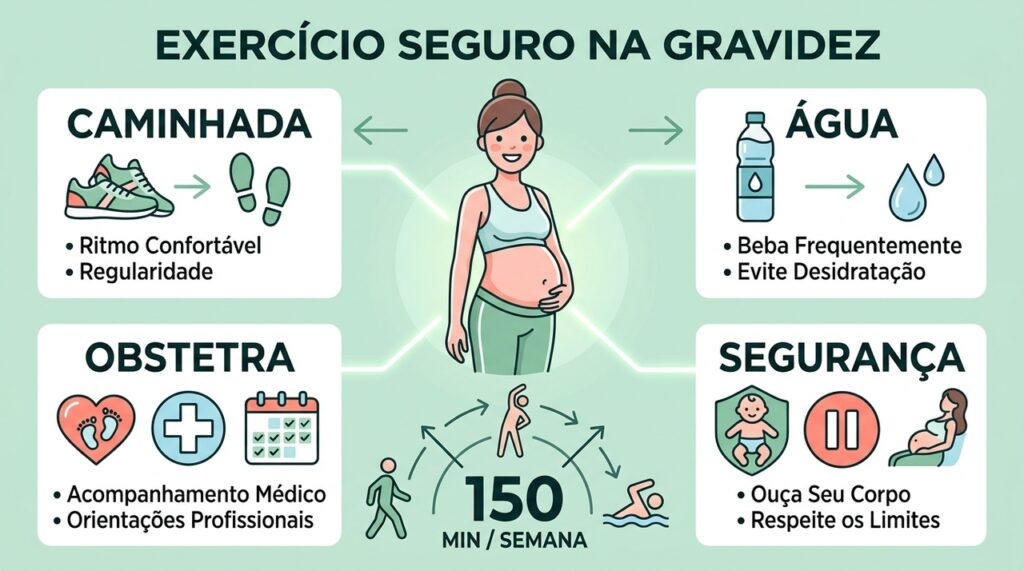 Quantas horas de exercício são suficientes para gestantes e é importante que elas evitem treinos de alta intensidade?