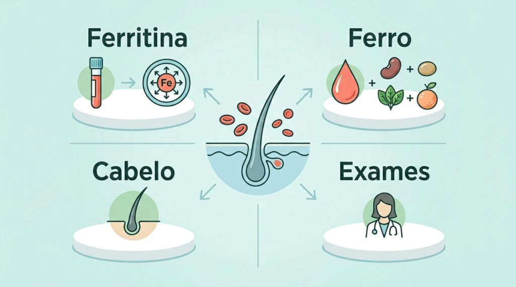 Para que nosso cabelo não enfraqueça, primeiro precisamos observar e cuidar bem dos estoques de ferritina