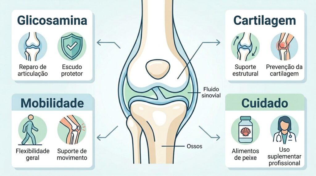Glucosamina: o que é, para que serve e quais alimentos a contêm para aliviar dores articulares