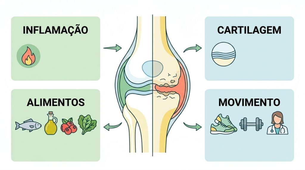Para que nossas articulações não dificultem o movimento, primeiro precisamos observar e cuidar bem da inflamação silenciosa
