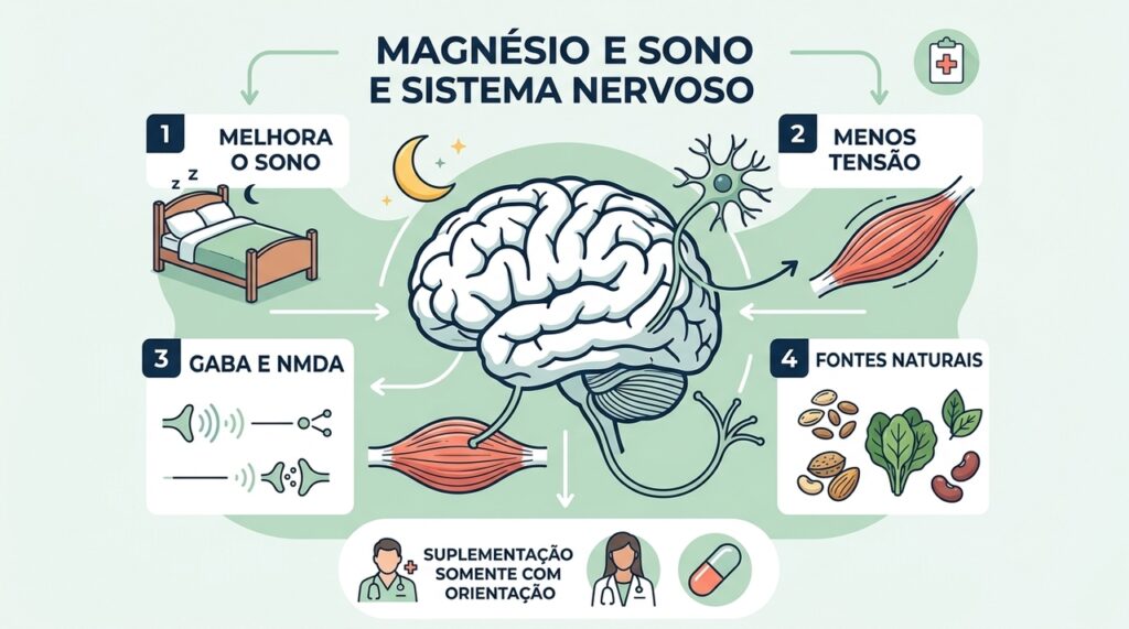 Como o magnésio afeta o sistema nervoso e a qualidade do sono