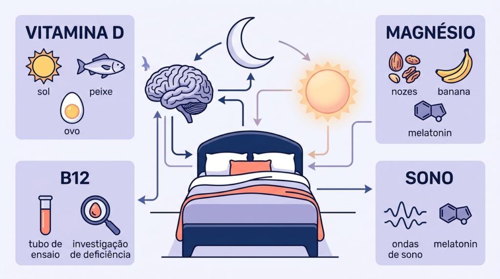 Qual deficiência de vitamina causa insônia e dificuldade para dormir?