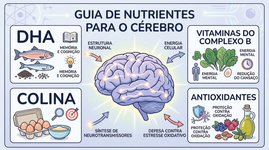 Quais são os melhores nutrientes para fortalecer a saúde do cérebro?