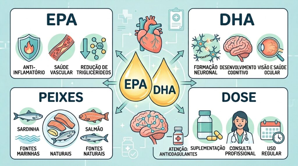 Ômega 3 EPA e DHA: para que serve, benefícios e quando deve ser tomado