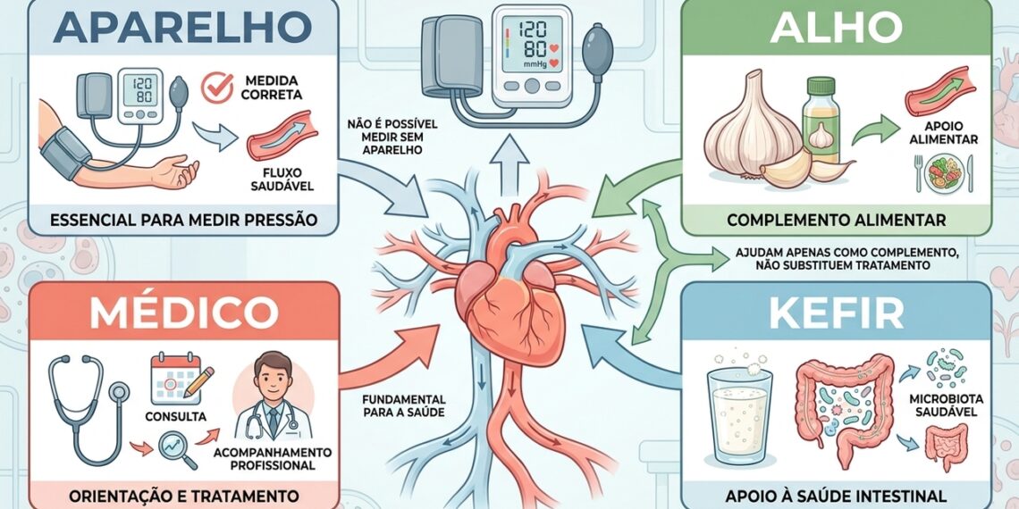 É possível medir a pressão arterial sem aparelho e reduzi-la com alho e kefir