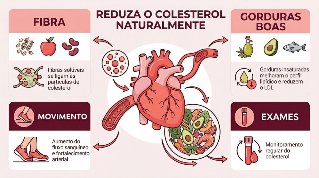 7 dicas para naturalmente reduzir o colesterol alto