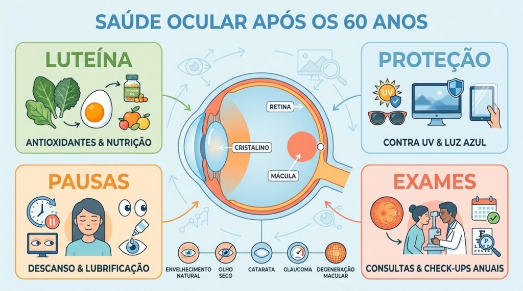 5 dicas para manter os olhos saudáveis após os 60 anos