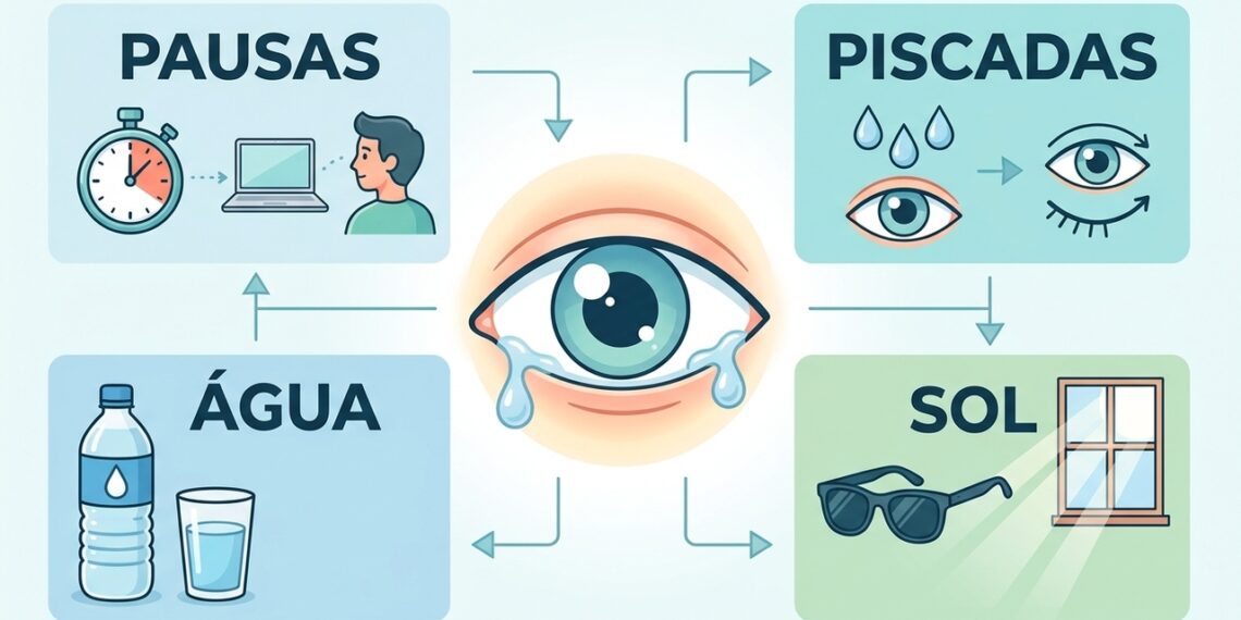 Hábitos rotineiros associados à piora da saúde dos olhos