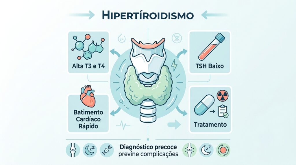 O que acontece quando a tireoide produz hormônios em excesso, quais são os sintomas e quais os tratamentos existentes: hipertireoidismo