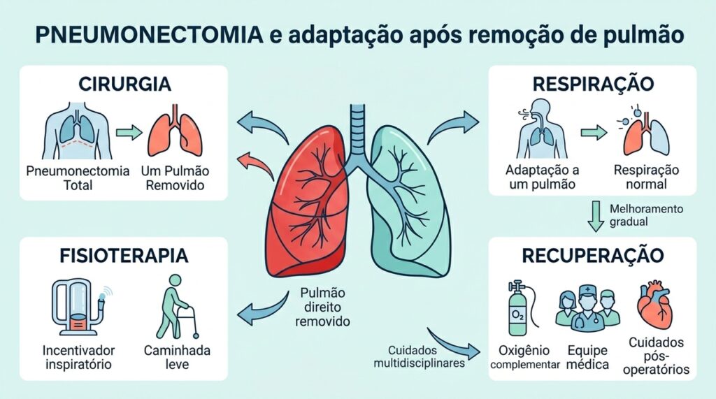 O que acontece quando um pulmão é retirado, quais são os sintomas e quais os tratamentos existentes: pneumonectomia