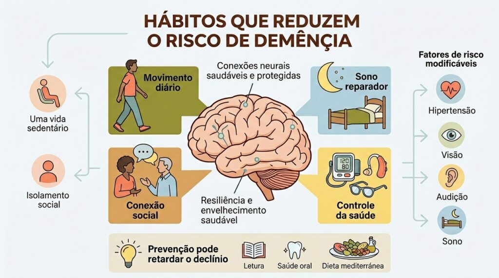 Hábitos surpreendentes associados à demência