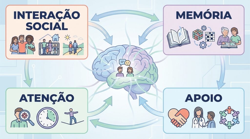 Segundo um estudo, manter convívio social pelo menos uma vez por semana reduz o risco de demência