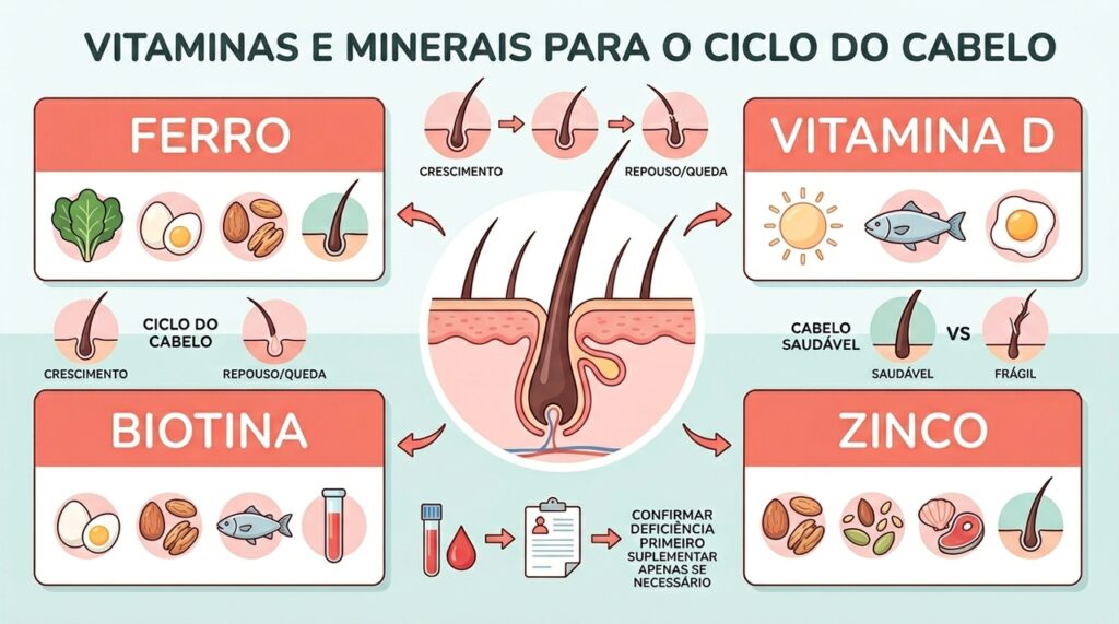 Qual deficiência de vitamina causa queda de cabelo?