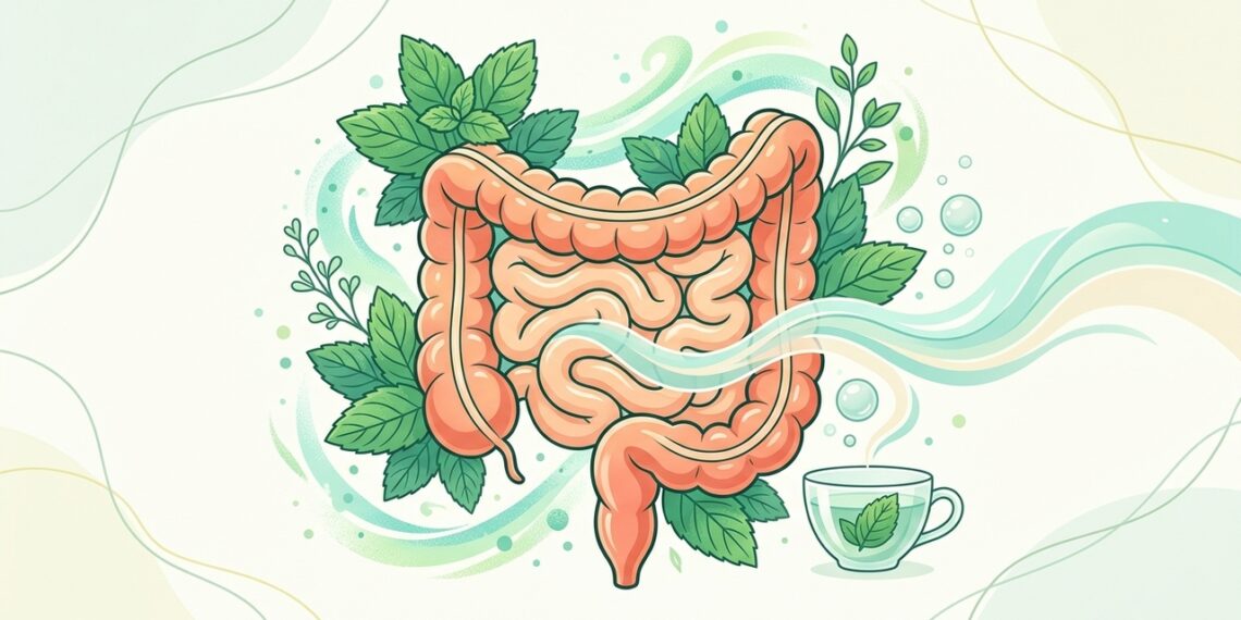 Folha que ajuda a aliviar inchaço abdominal e melhora a digestão