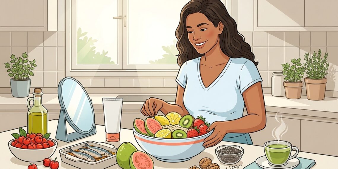 Quais alimentos ajudam a fortalecer a pele e a reduzir os sinais do envelhecimento?