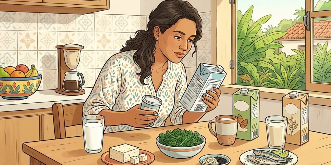 Qual tem mais cálcio, o leite de vaca ou o leite vegetal?