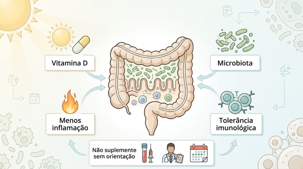 Novo estudo revela como a vitamina D pode acalmar a inflamação intestinal