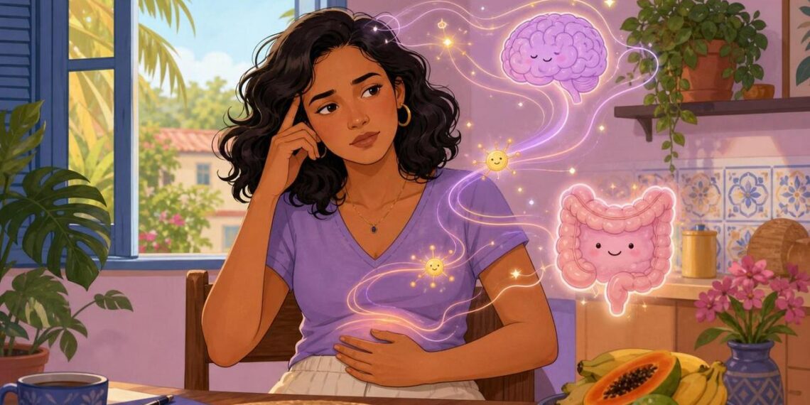 A ansiedade persistente e o humor instável não se devem apenas ao estresse externo, mas sim ao desequilíbrio do microbioma intestinal que afeta a produção de serotonina