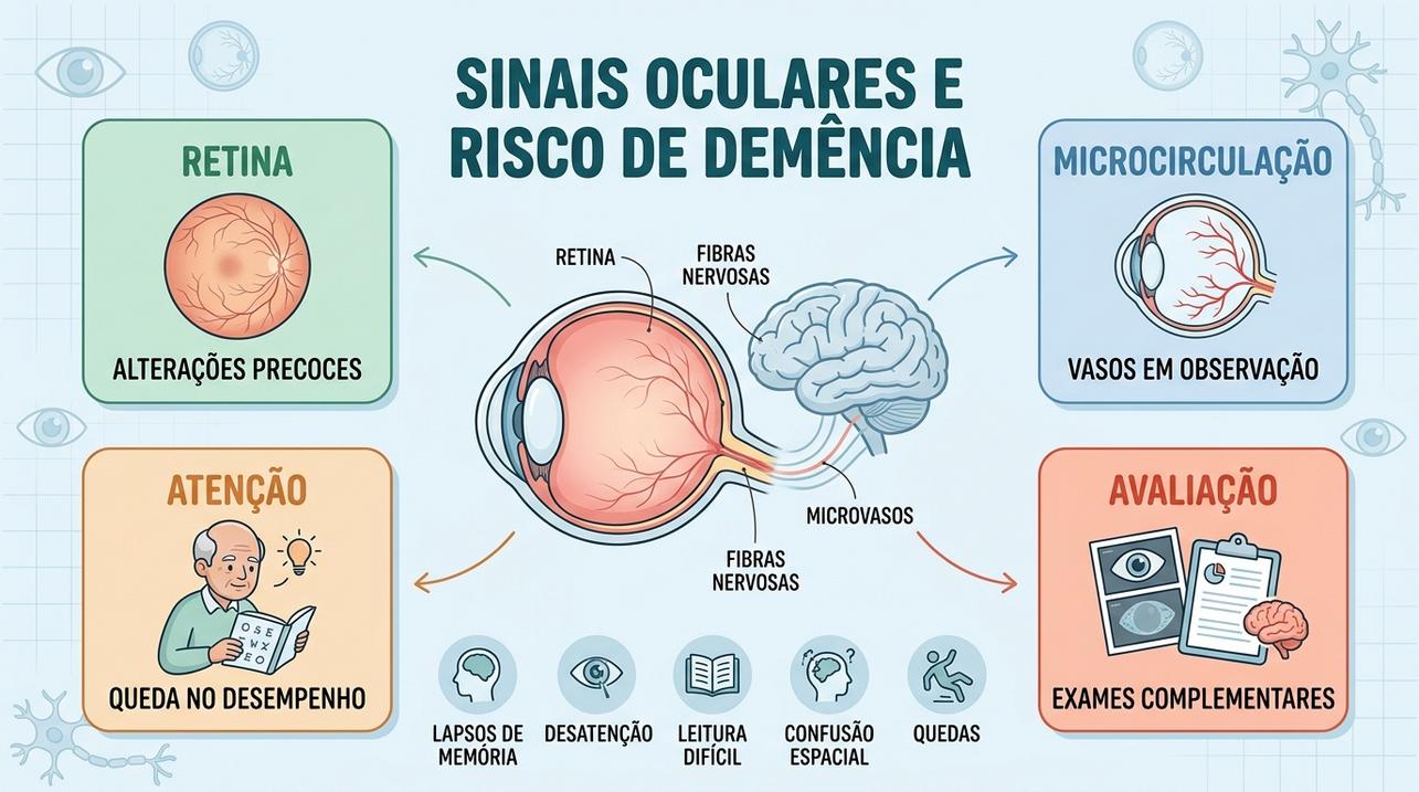 Retina, microcirculação, atenção e avaliação clínica formam os pilares do rastreio.