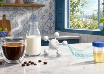 A falta de cálcio no corpo não se deve apenas ao baixo consumo de laticínios, mas sim ao excesso de cafeína que aumenta sua excreção urinária