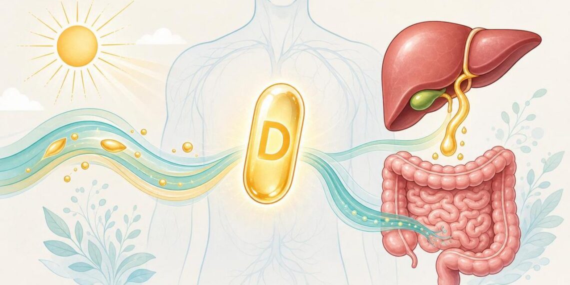 A falta de vitamina D no organismo não se deve à falta de sol, mas sim a problemas digestivos crônicos como inflamação intestinal ou irritação do fígado