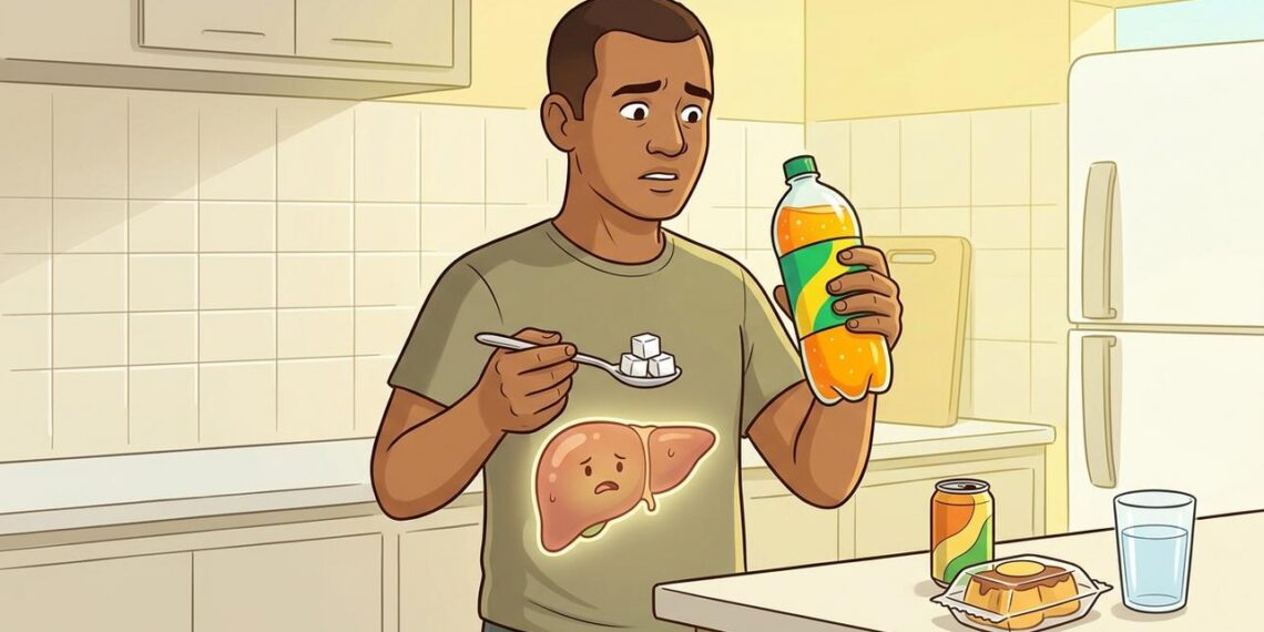 A gordura no fígado não se deve apenas ao álcool, mas sim ao excesso de açúcar e frutose na alimentação diária