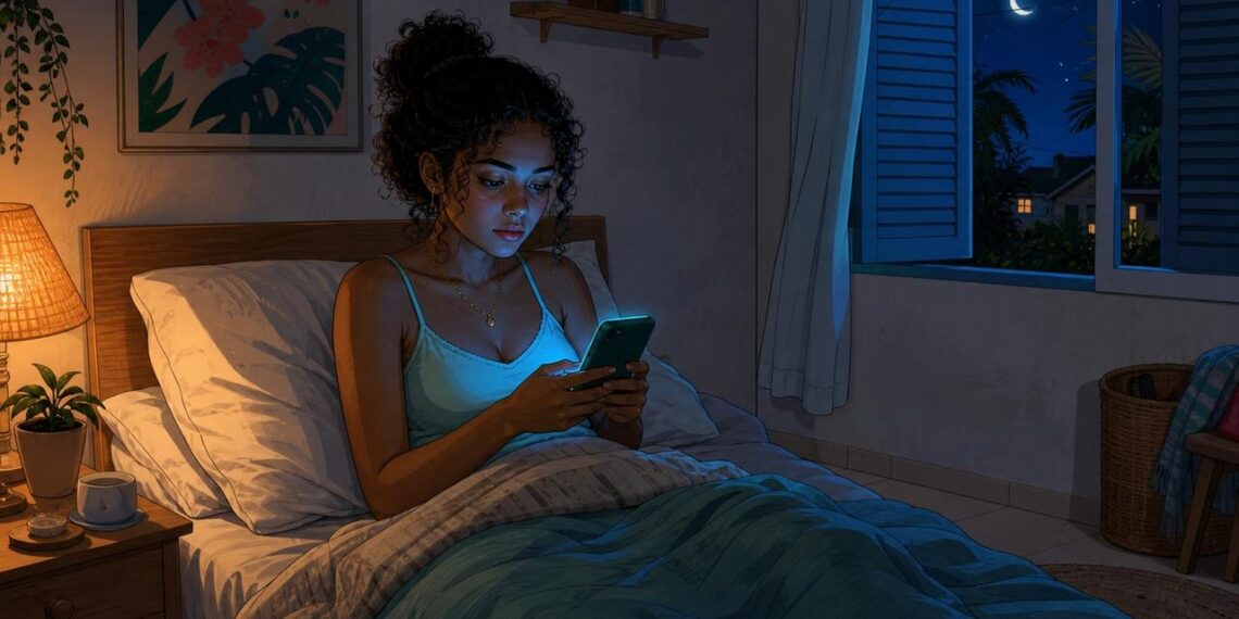 A insônia frequente não se deve apenas ao estresse, mas sim à queda de melatonina causada pela exposição à luz azul à noite