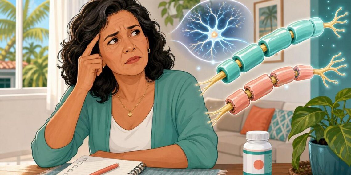 A perda de memória em adultos não se deve apenas ao envelhecimento natural, mas sim à deficiência silenciosa de vitamina B12 que compromete a mielina dos nervos