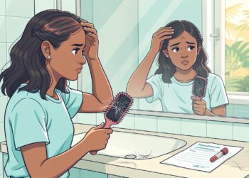 A queda de cabelo não se deve apenas ao estresse, mas sim à deficiência de ferritina que interrompe o ciclo de crescimento do folículo