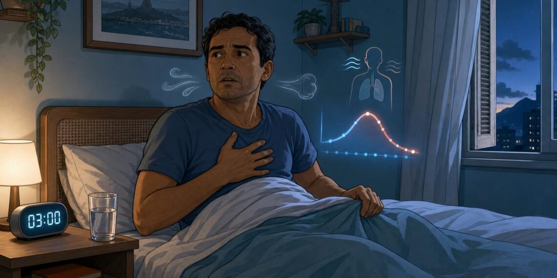 Acordar várias vezes durante a madrugada não é apenas insônia comum: pode ser sinal de queda de cortisol ou apneia obstrutiva do sono