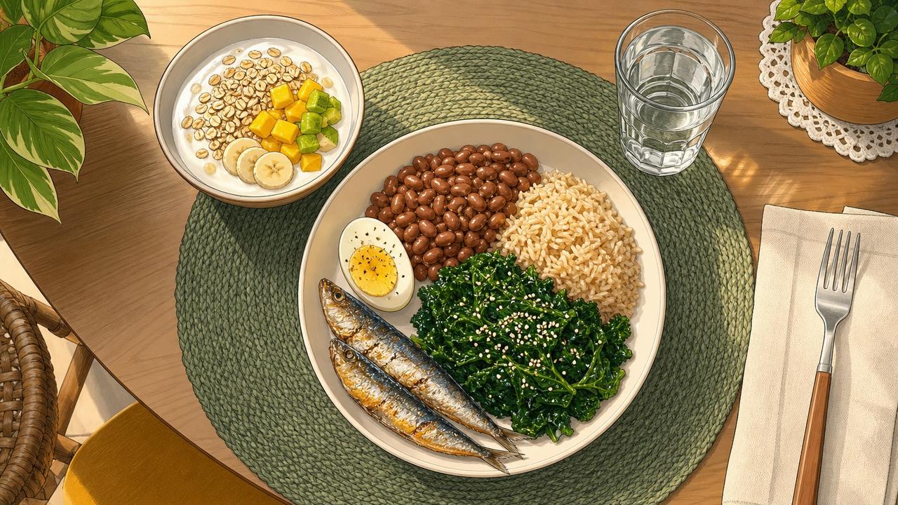 Combinação de laticínios, sardinha, feijão e folhas fortalece ossos idosos.