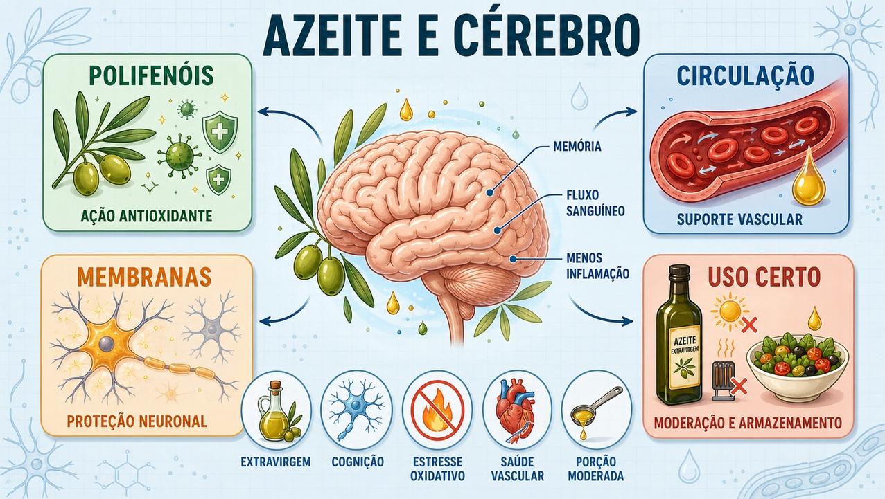 Polifenóis, circulação, proteção neuronal e uso correto resumem os principais pilares.