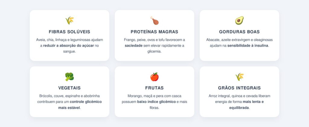 Quais alimentos ajudam a controlar a glicemia?