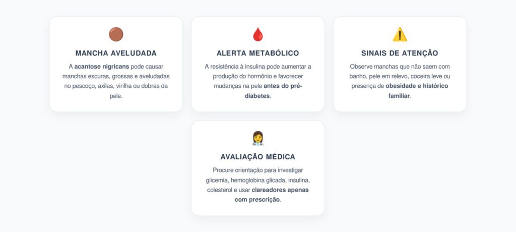 Mancha Escura no Pescoço: Sinal de Resistência à Insulina Antes do Pré-Diabetes