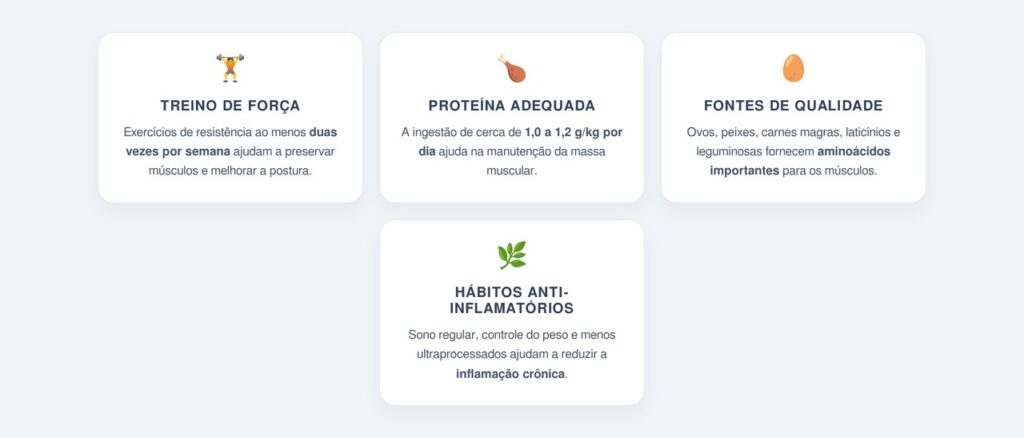Como o treino de força e a proteína ajudam?