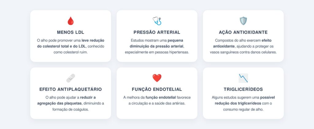 Quais benefícios o alho oferece para o coração?