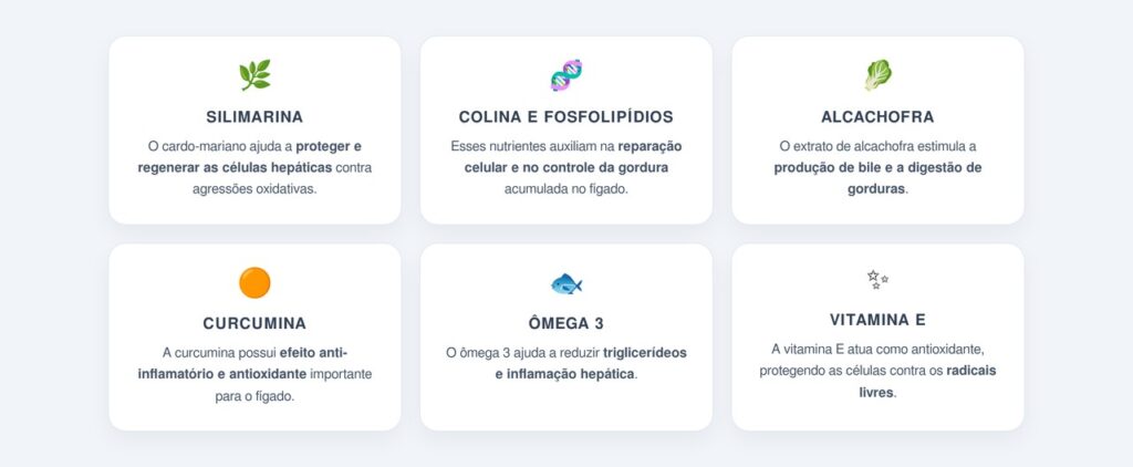 Quais são os principais suplementos para o fígado?