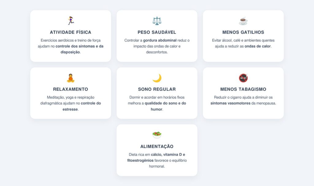 Quais hábitos ajudam a reduzir o desconforto?